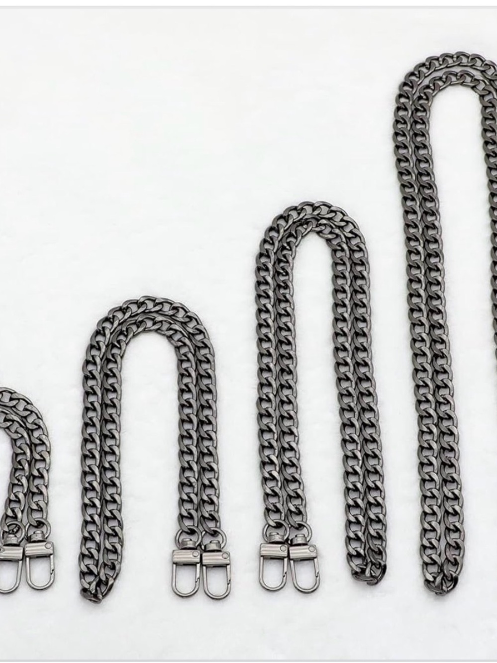 Metal Chain Purse Strap Black - Choose you Size - Picture 5 of 7